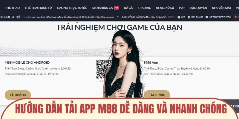 Hướng dẫn tải app M88 dễ dàng và nhanh chóng